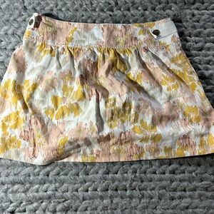 Old Navy Pink and Yellow Mini Skirt
